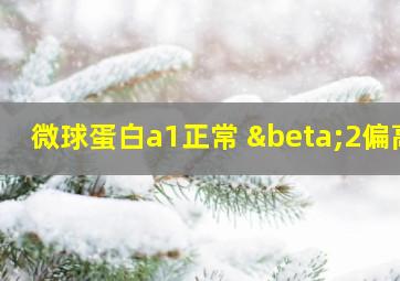 微球蛋白a1正常 β2偏高